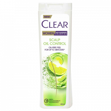 شامپو مو زنانه چرب Scalp Oil Control کلییر 400 میلی لیتری